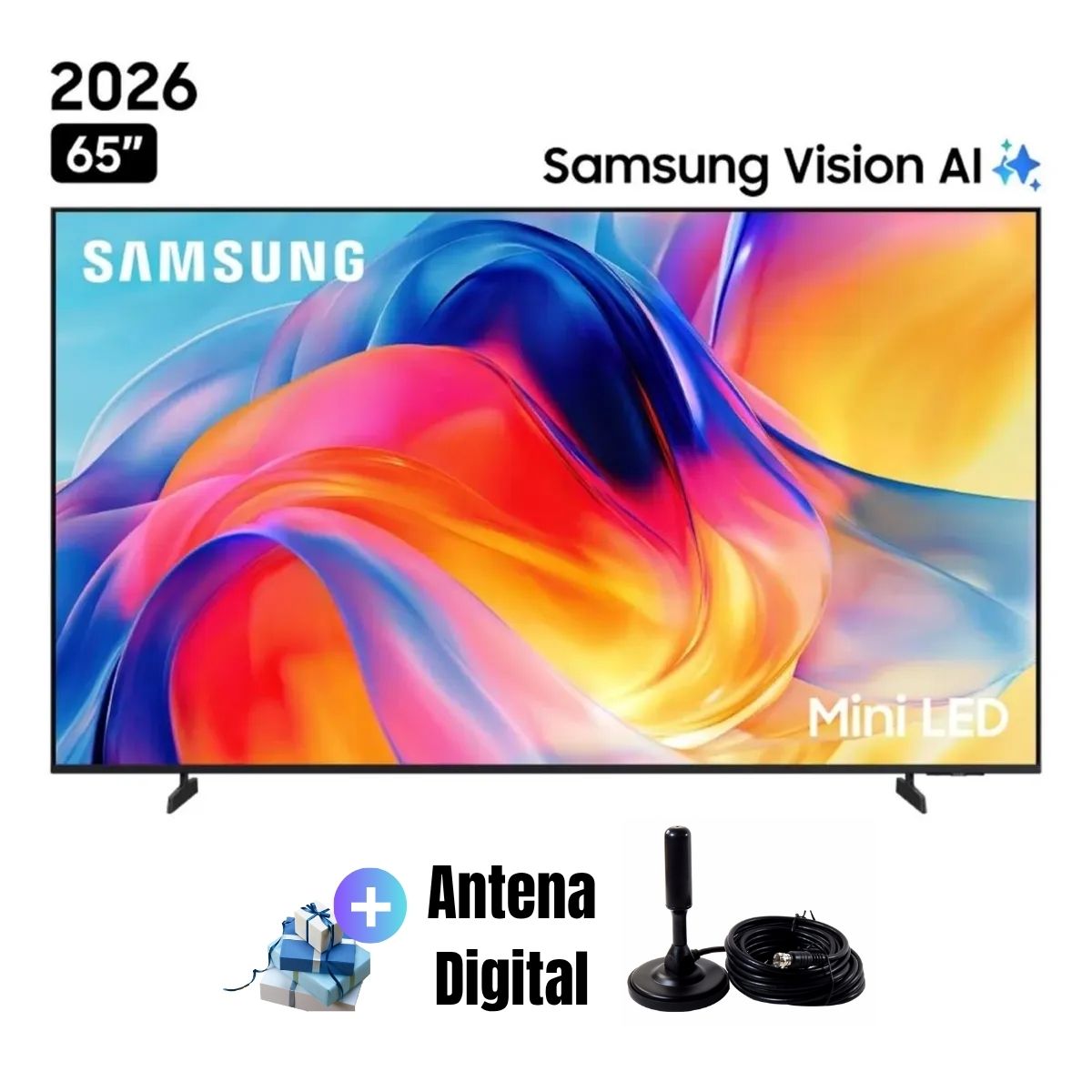 TELEVISOR SAMSUNG 65'' MINI LED M70H UHD 4K TIZEN UN65M70HAGXPE 2026 + ANTENA DIGITAL - 1