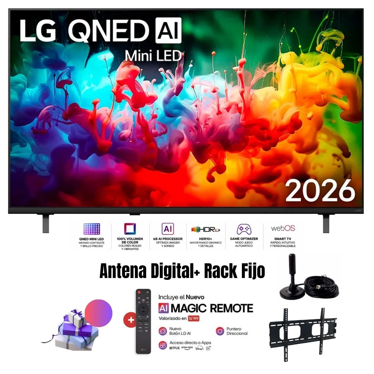TELEVISOR SMART TV LG 55'' MINILED QNED UHD 4K 55QNED65BSA 2026 - 1