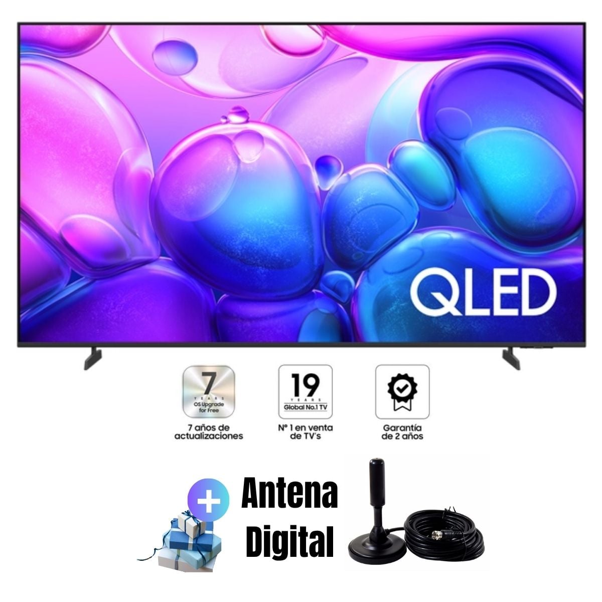 TELEVISOR SMART TV SAMSUNG 75'' QLED UHD 4K QN75Q6FAAGXPE 2025 + ANTENA DIGITAL - 1