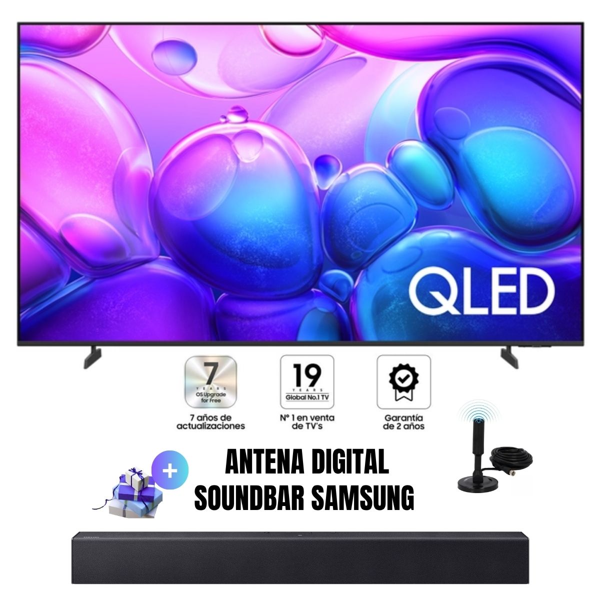 TELEVISOR SMART TV SAMSUNG 75'' QLED UHD 4K QN75Q6FAAGXPE 2025 + ANT + SOUNDBAR SAMSUNG - 1