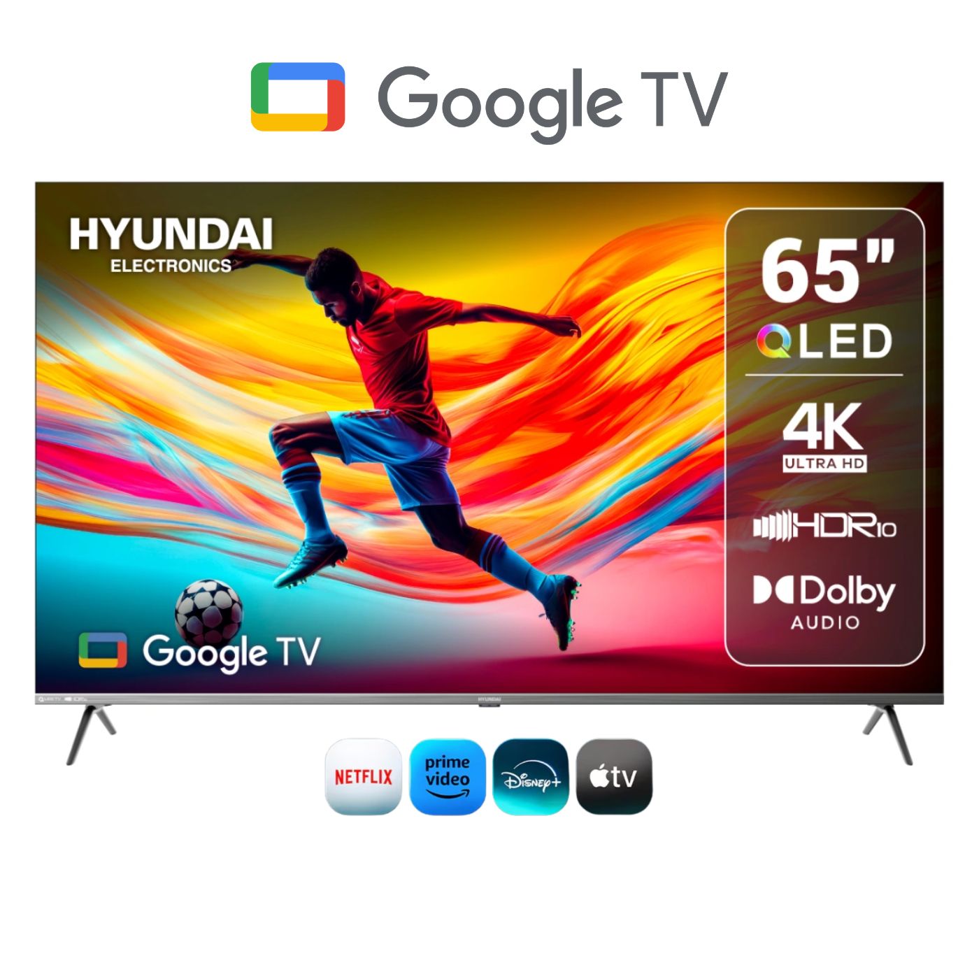 TELEVISOR SMART TV HYUNDAI 65'' QLED UHD 4K GOOGLETV HYLED6513QG - 1