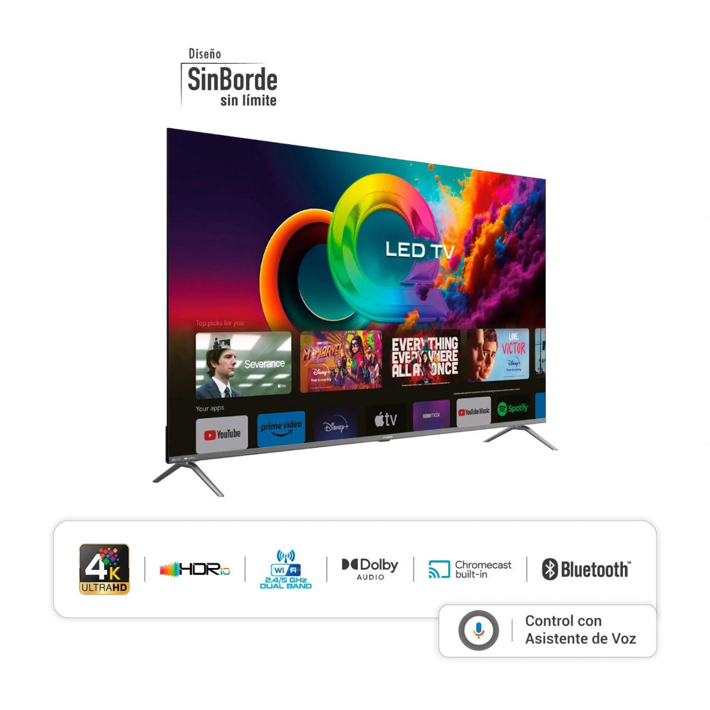TELEVISOR SMART TV HYUNDAI 65'' QLED UHD 4K GOOGLETV HYLED6513QG - 2