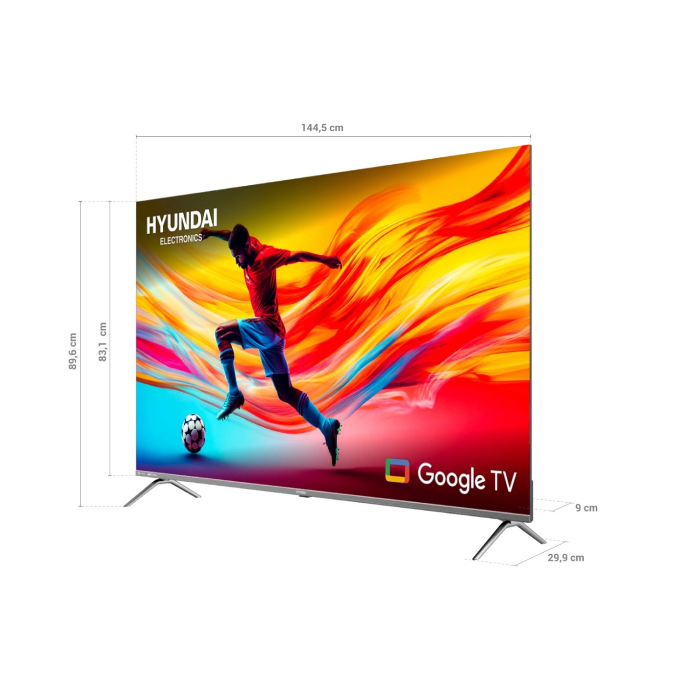 TELEVISOR SMART TV HYUNDAI 65'' QLED UHD 4K GOOGLETV HYLED6513QG - 3