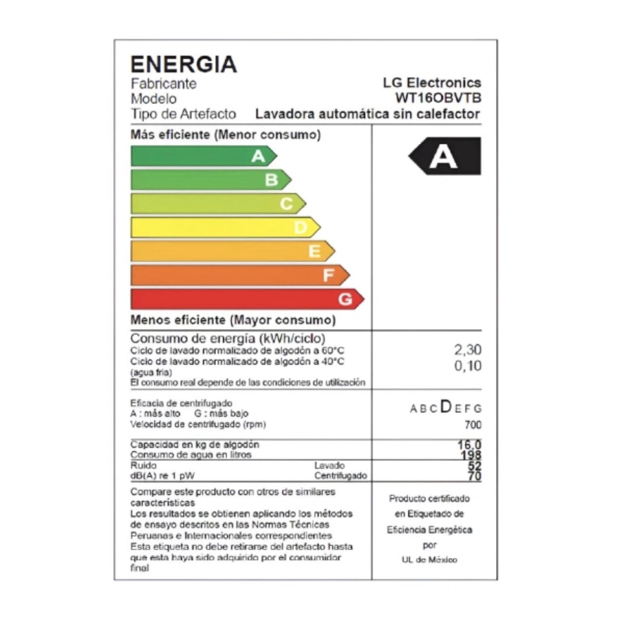 LAVADORA LG 16KGTURBODRUM WT16OBVTB ONYX NEGRO - 8