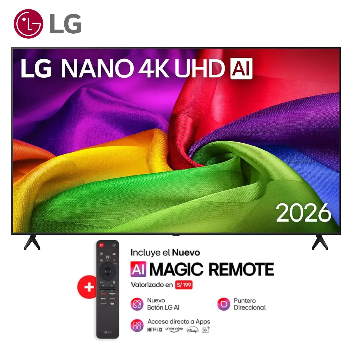 TELEVISOR SMART TV LG 75'' NANO UHD 4K AI SMART TV 75NU800BPSB 2026 - 1