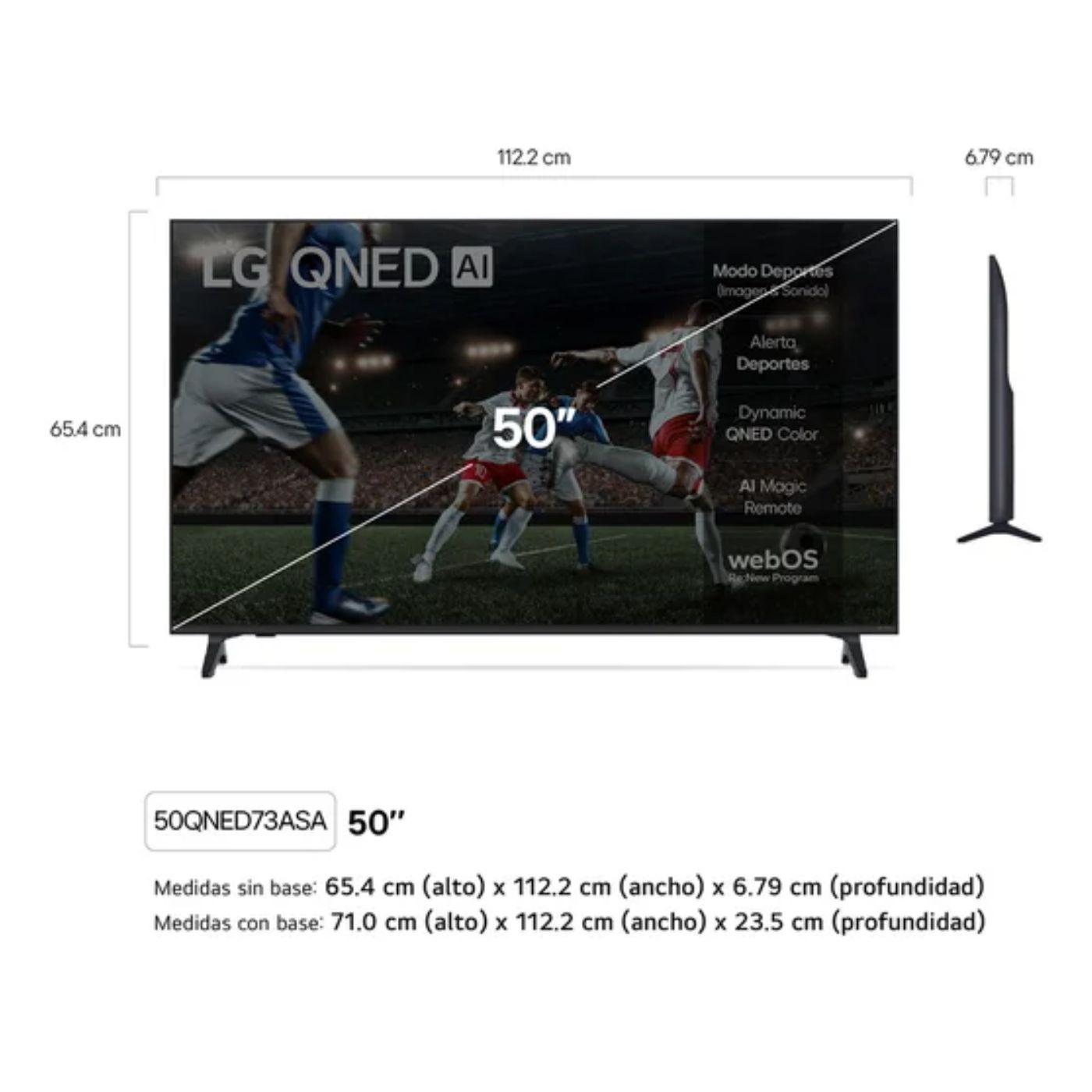TELEVISOR SMART TV LG 50'' QNED UHD 4K THINQ AI 50QNED73ASA 2026 - 3