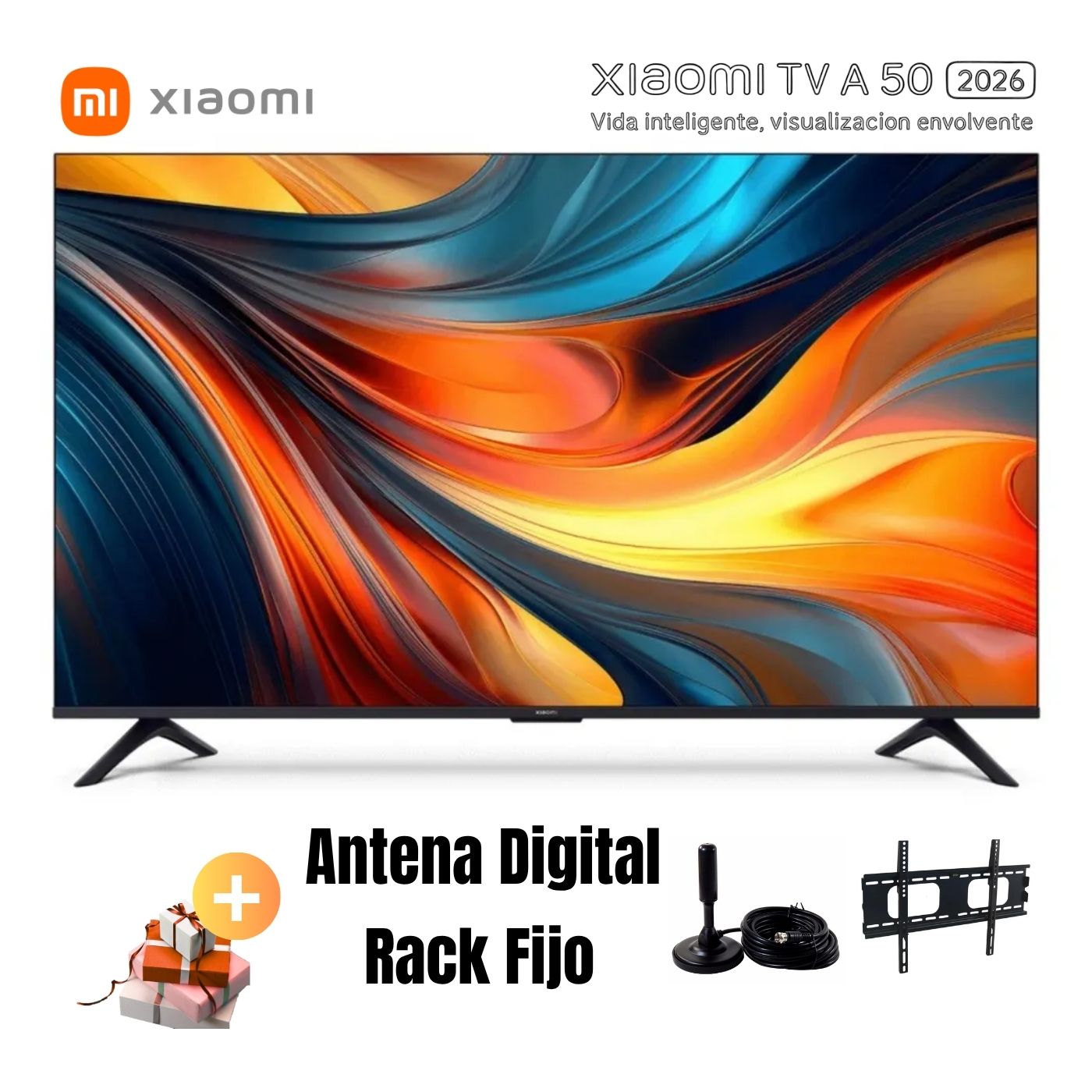 TELEVISOR SMART TV 50'' A UHD 4K XIAOMI L50MB-ALA GOOGLETV 2026 + ANT + RACK FIJO - 1