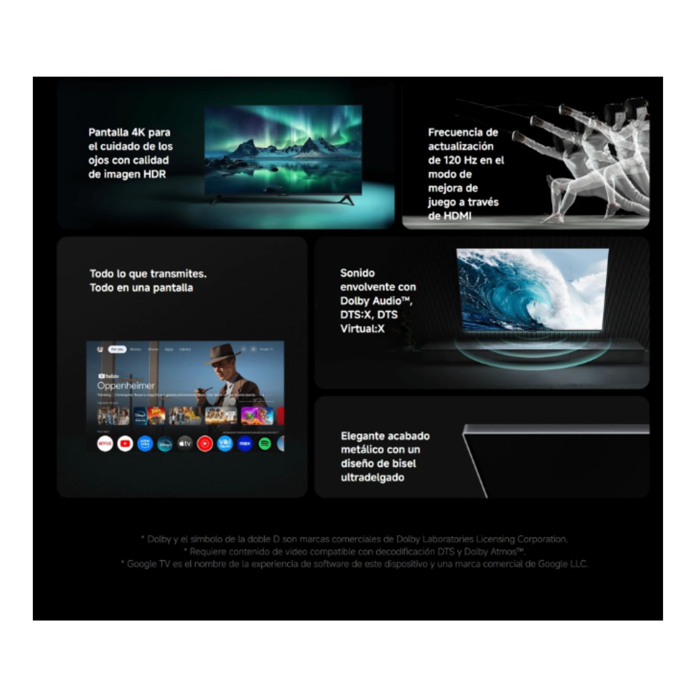 TELEVISOR SMART TV 50'' A UHD 4K XIAOMI L50MB-ALA GOOGLETV 2026 + ANT + RACK FIJO - 5