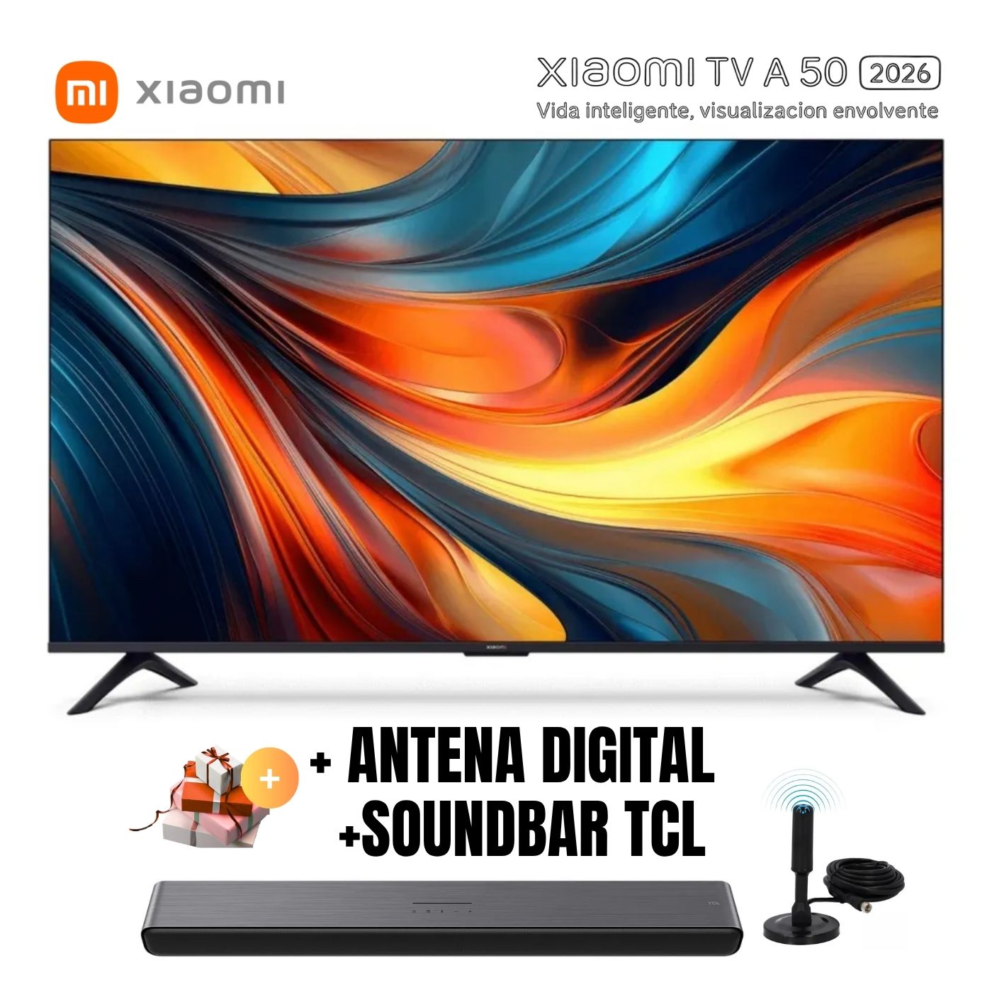 TELEVISOR SMART TV 50'' A UHD 4K XIAOMI L50MB-ALA GOOGLETV 2026 + ANT + SOUNDBAR TCL - 1