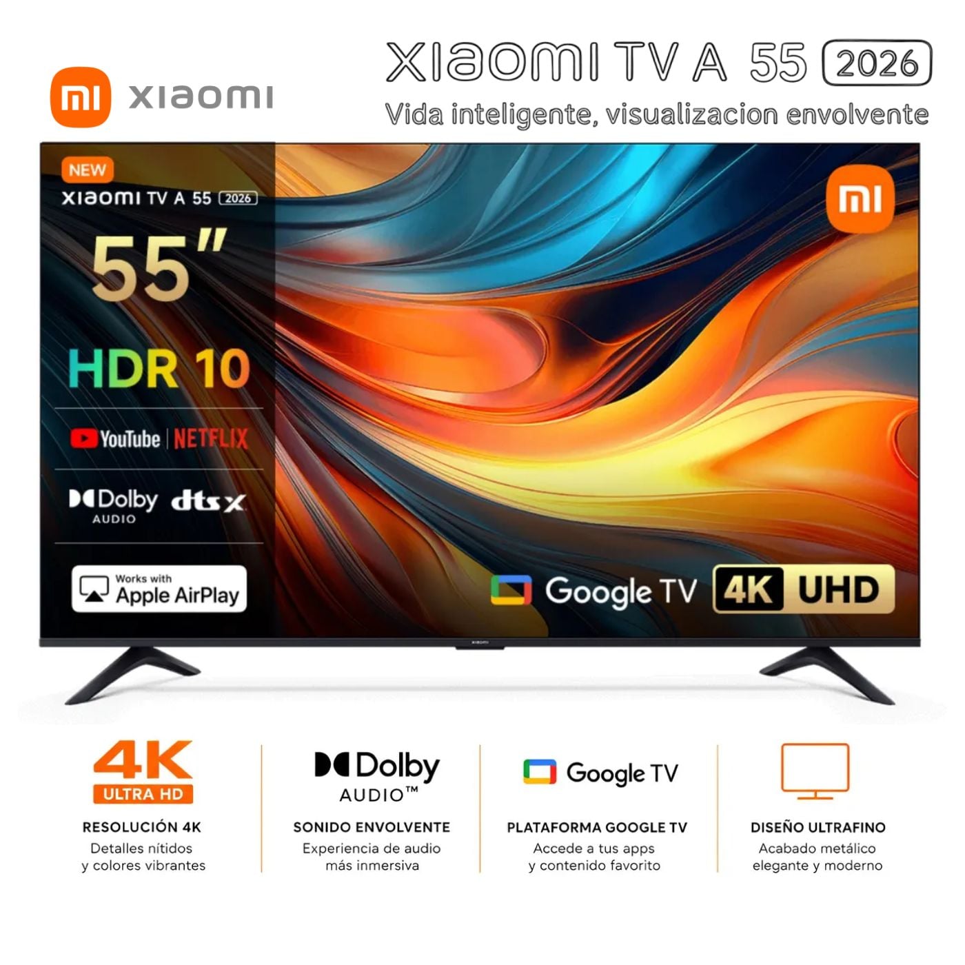 TELEVISOR SMART TV 55'' UHD 4K XIAOMI L55MB-APH GOOGLETV 2026 - 1