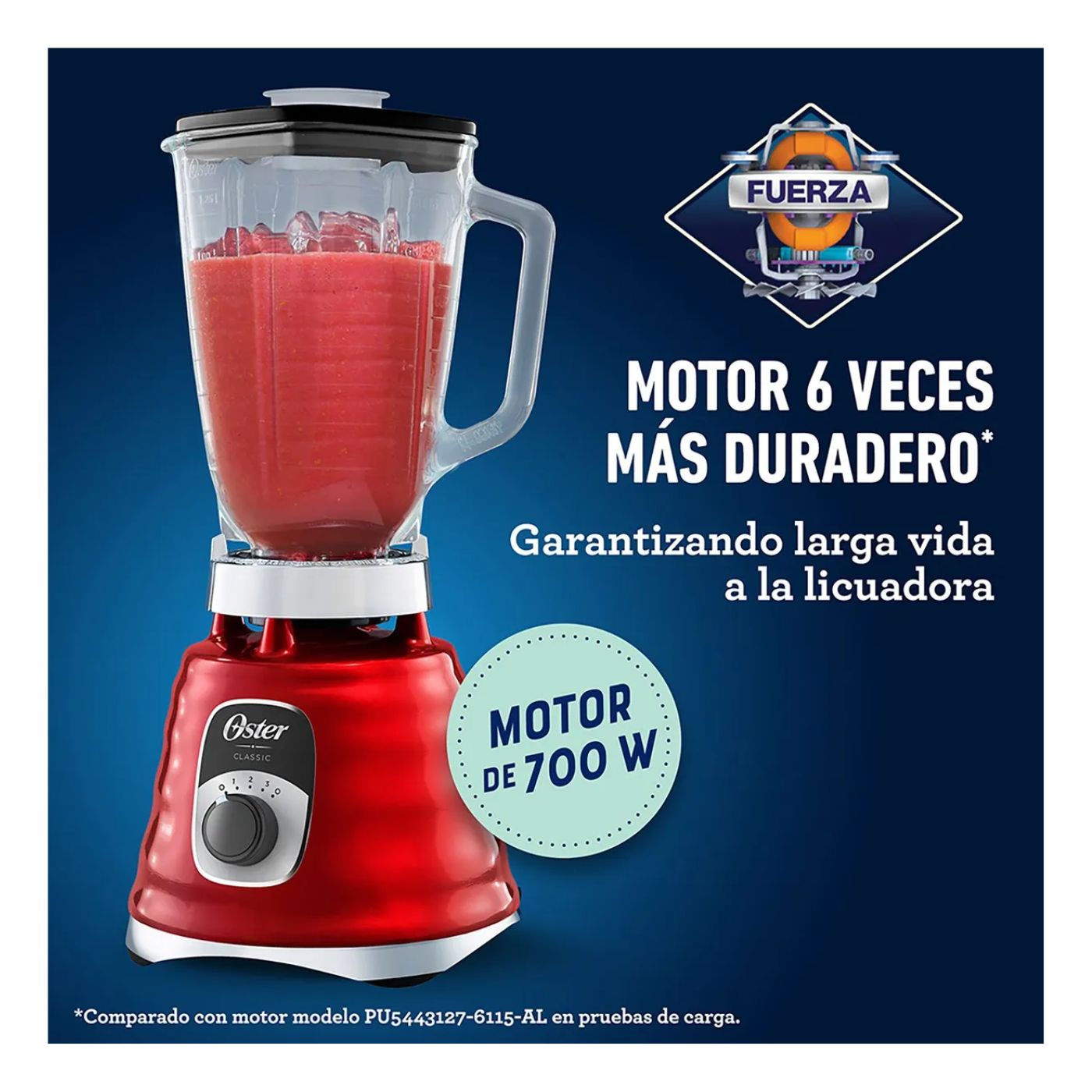 LICUADORA CLÁSICA OSTER ROJA 3 VELOCIDADES BLST4126R - 4