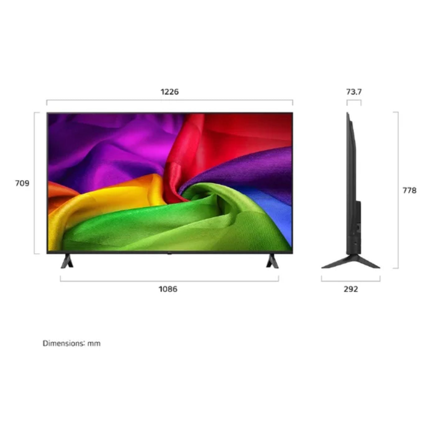 TELEVISOR SMART TV LG 55'' NANO UHD 4K WEBOS 55NU800BPSB 2026 + ANT DIGITAL - 2