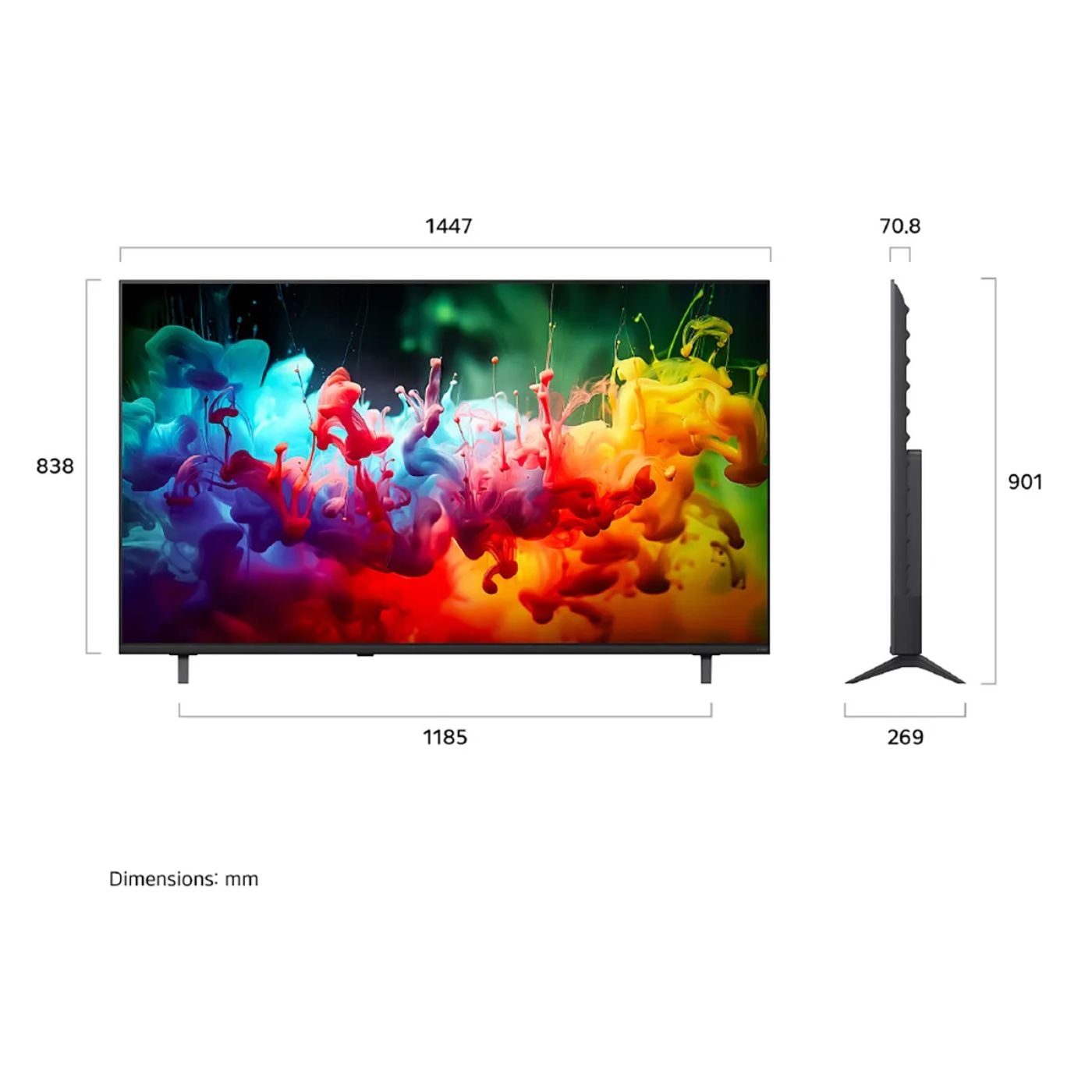 TELEVISOR SMART TV LG 65'' QNED MINILED UHD 4K 65QNED70BSA 2026 - 2