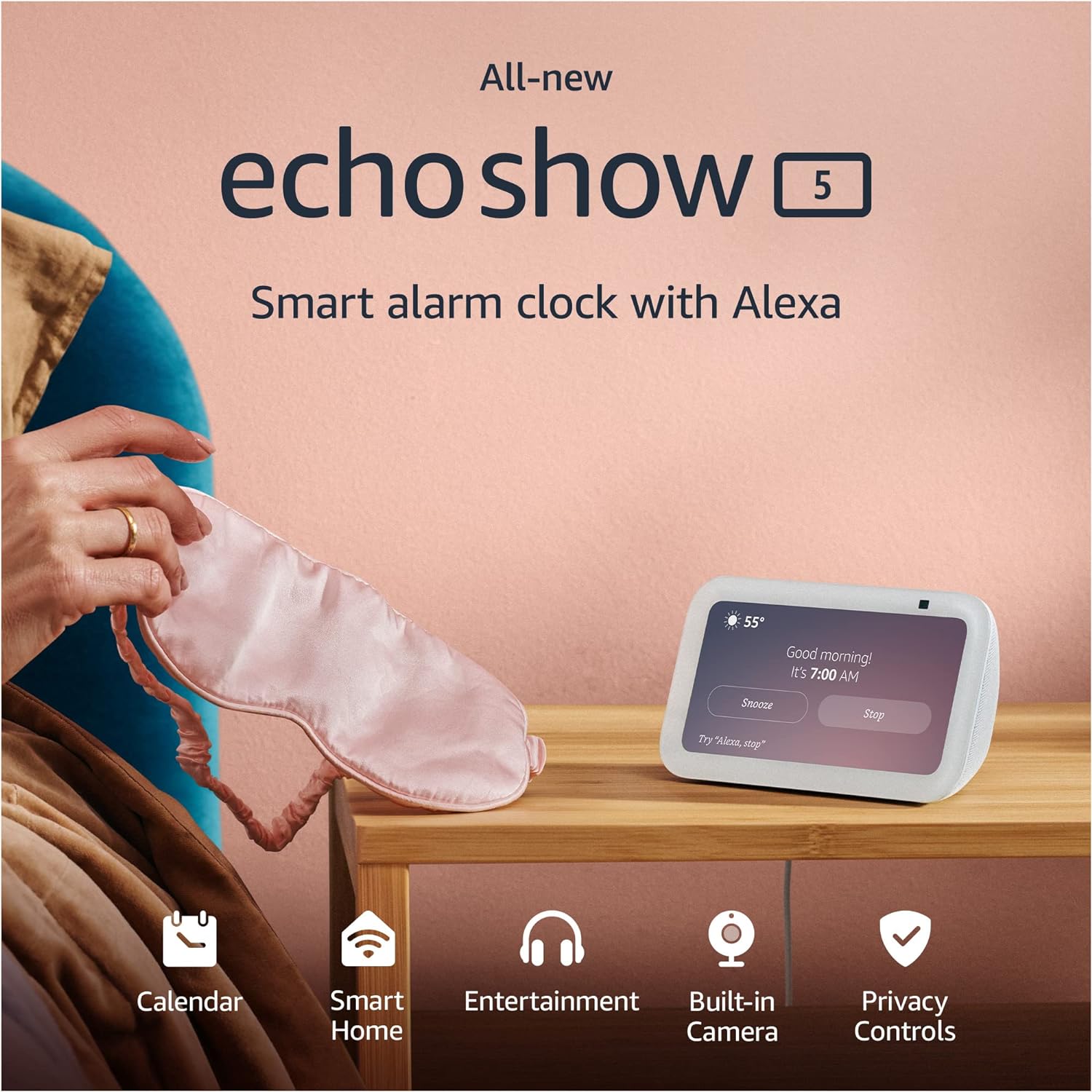 ECHO SHOW 5 3ERA GEN PANTALLA CON ALEXA | BLANCO GLACIAR - 1
