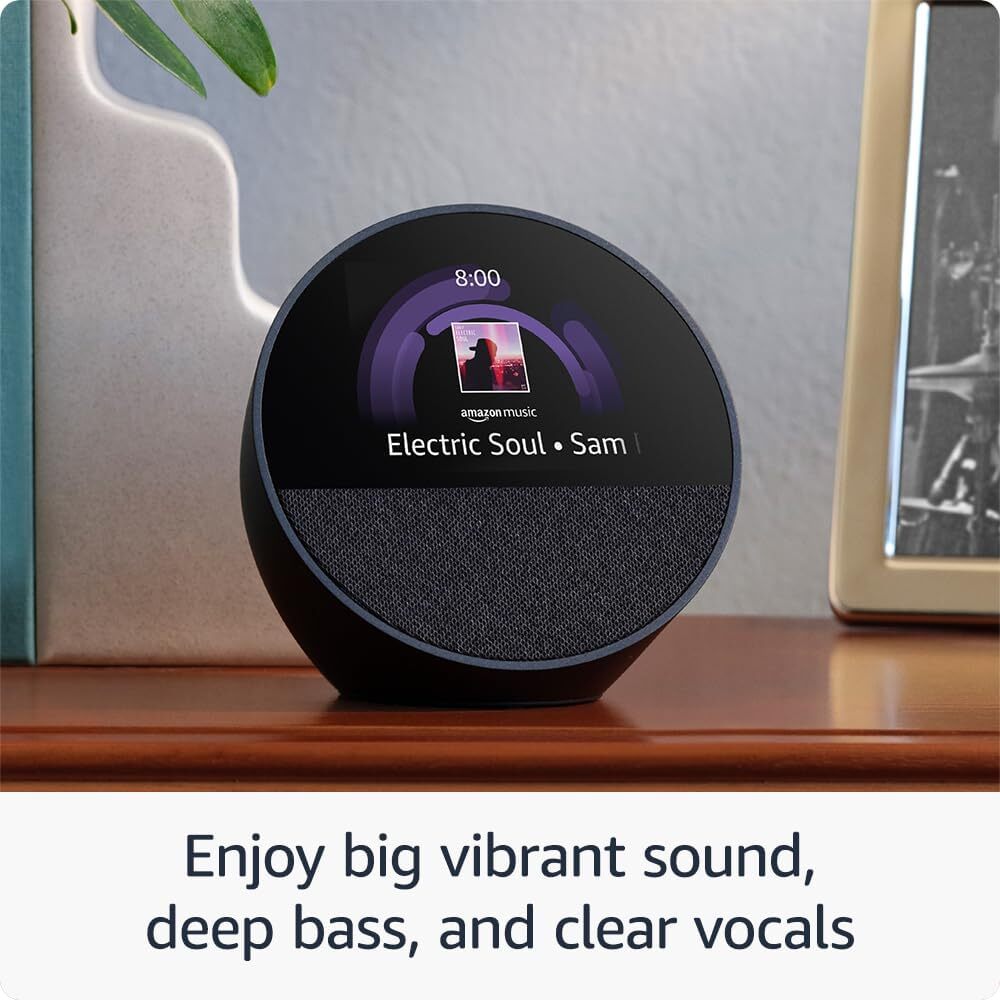 AMAZON ECHO SPOT CON RELOJ 2024 | NEGRO - 4