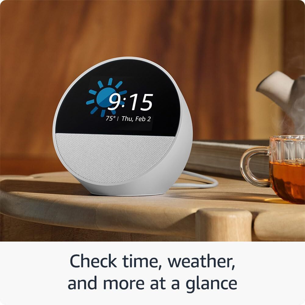 AMAZON ECHO SPOT CON RELOJ 2024 | BLANCO - 3