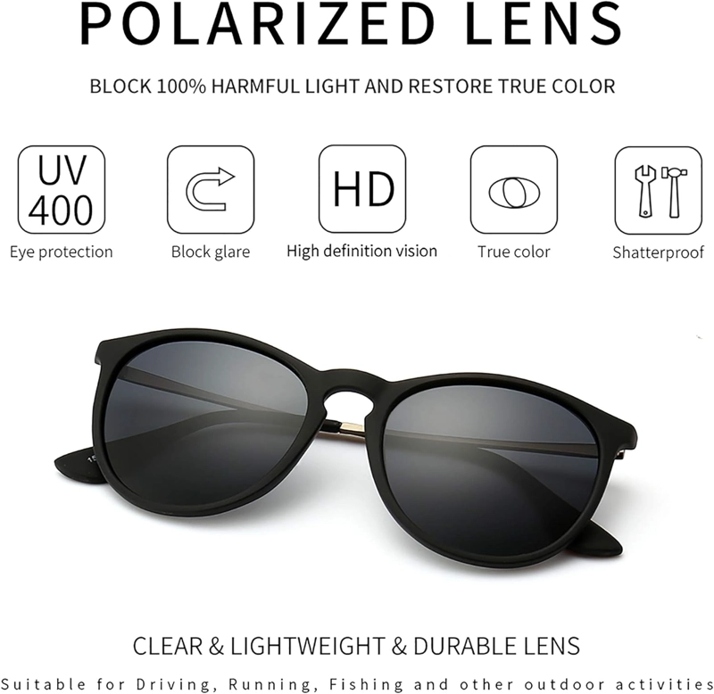 SUNGAIT GAFAS DE SOL REDONDAS VINTAGE PARA MUJERES Y HOMBRES, ESTILO CLÁSICO RETRO - 2