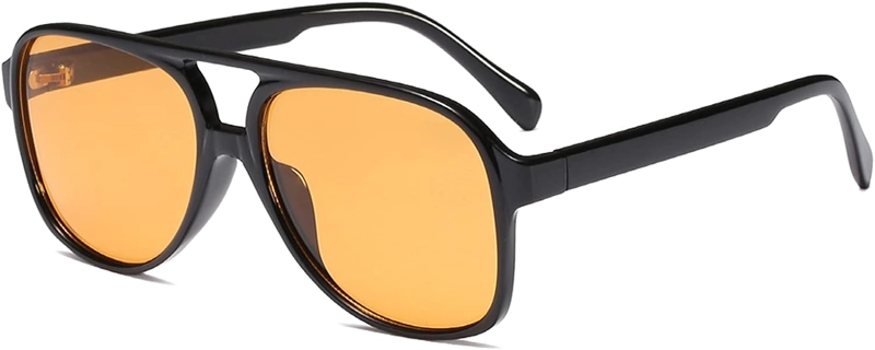 YDAOWKN LENTES DE SOL CLÁSICOS ESTILO AVIADOR VINTAGE PARA MUJERES Y HOMBRES, MARCO GRANDE, RETRO DE LOS AÑOS 70, UV400 - 1
