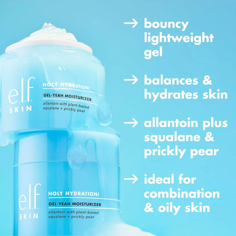 E.L.F. SKIN HOLY HYDRATION! GEL YEAH HIDRATANTE, HIDRATANTE LIGERO PARA PIEL REGORDETA E HIDRATADA - 6