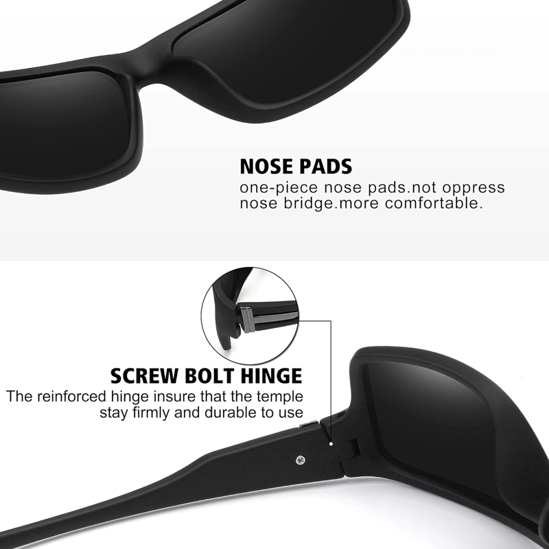 STORYCOAST GAFAS DE SOL DEPORTIVAS POLARIZADAS PARA HOMBRES Y MUJERES, MARCO IRROMPIBLE, CICLISMO, PESCA, CONDUCCIÓN - 4