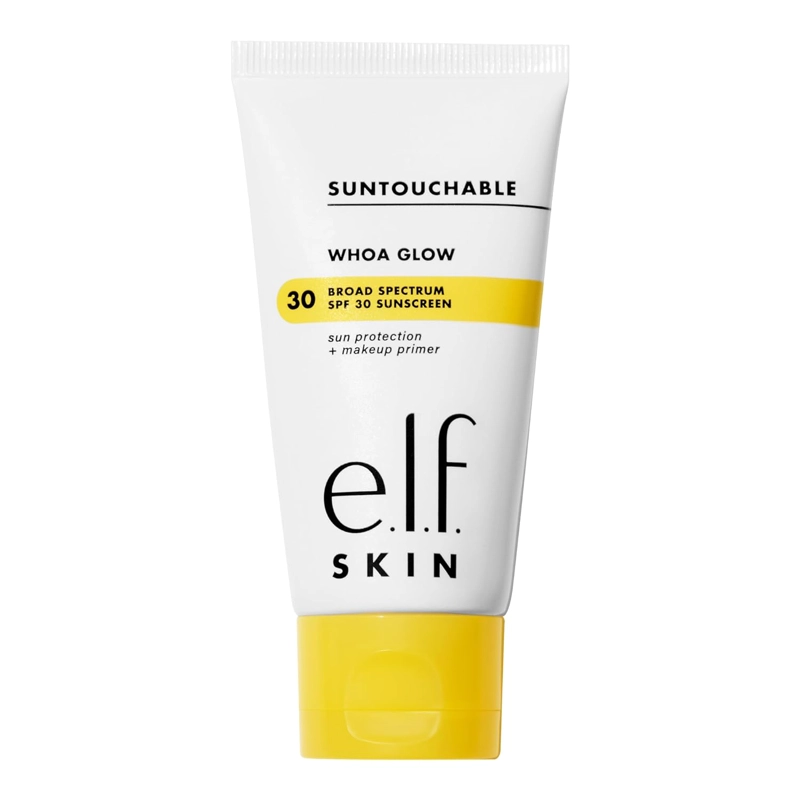 E.L.F. SKIN SUNTOUCHABLE WHOA GLOW SPF 30, PROTECTOR SOLAR E IMPRIMACIÓN DE MAQUILLAJE PARA UN ACABADO BRILLANTE - 1