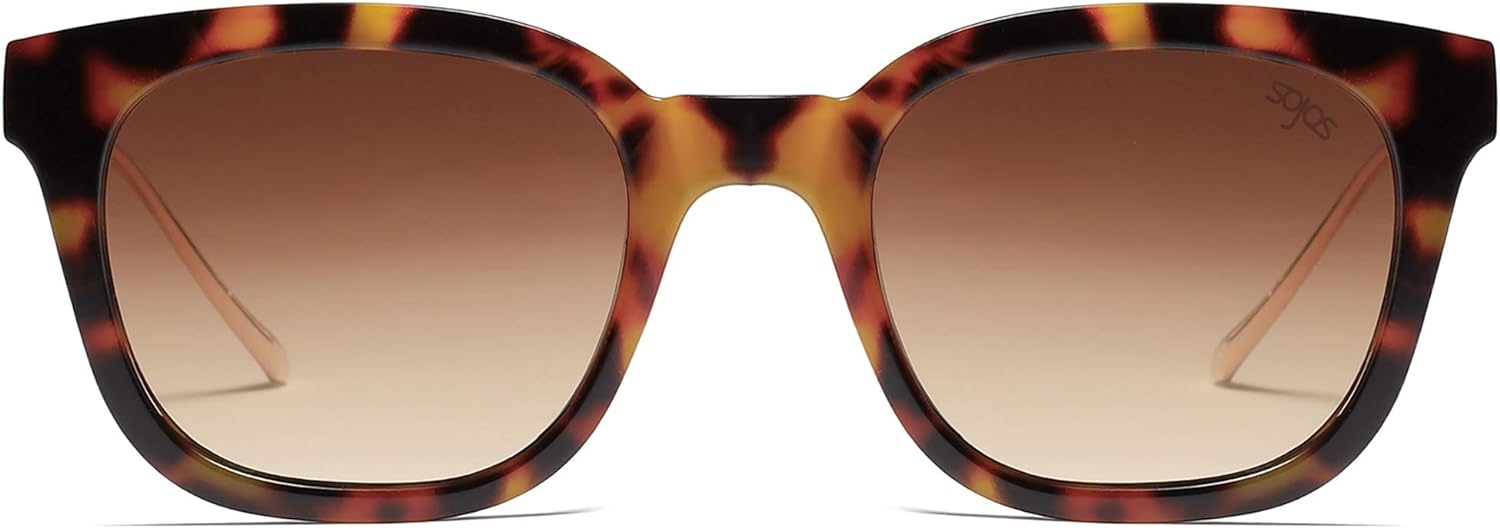SOJOS LENTES DE SOL POLARIZADOS CUADRADOS CLÁSICOS PARA MUJERES Y HOMBRES, RETRO, MODERNOS, PROTECCIÓN ULTRAVIOLETA UV400 SJ2050 - 5