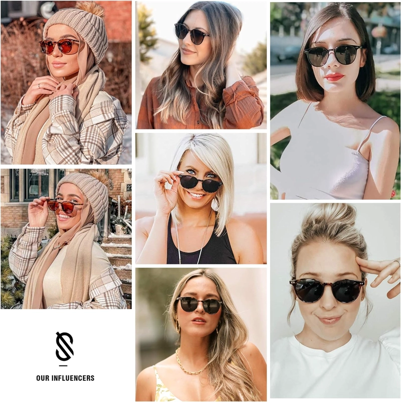 SOJOS LENTES DE SOL POLARIZADOS, CUADRADOS Y PEQUEÑOS, UNISEX, CON CRISTALES ESPEJADOS POLIGONALES, SJ1072 - 3