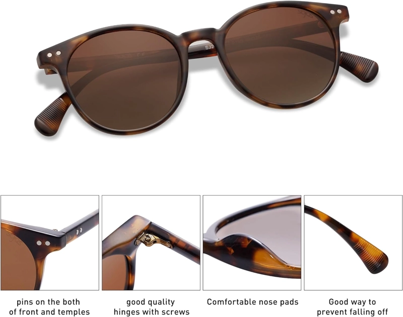 SOJOS LENTES DE SOL POLARIZADOS, CUADRADOS Y PEQUEÑOS, UNISEX, CON CRISTALES ESPEJADOS POLIGONALES, SJ1072 - 4