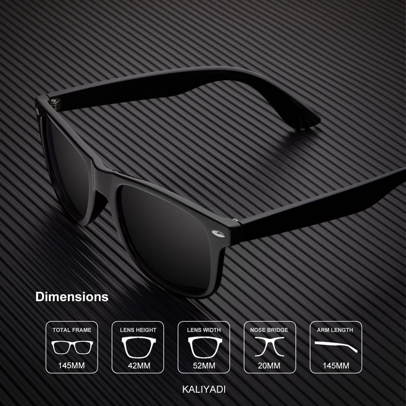 KALIYADI - LENTES DE SOL POLARIZADOS PARA CONDUCIR, MEDIA MONTURA, CON BLOQUEO DE RAYOS ULTRAVIOLETA, PARA HOMBRE Y MUJER - 3