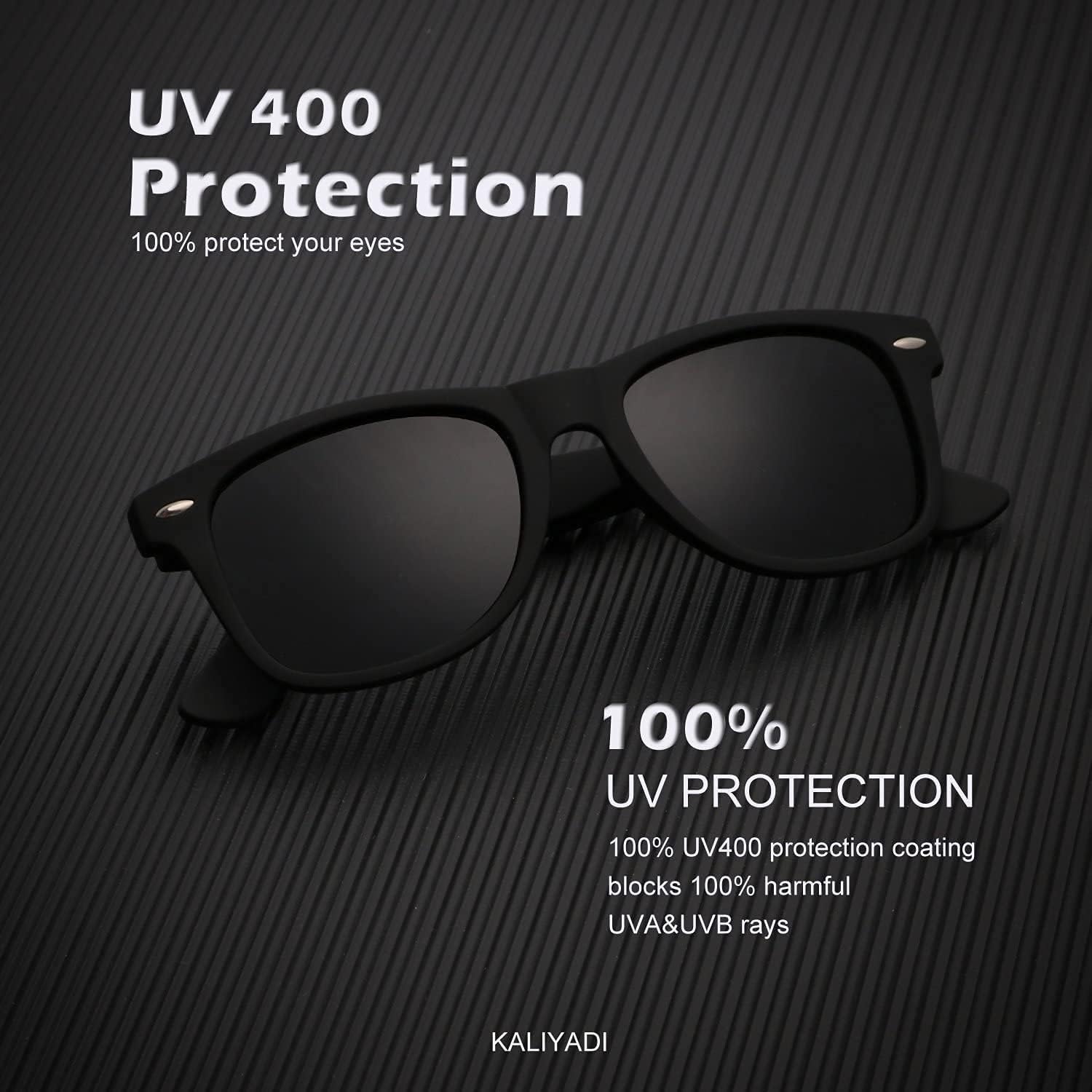 GAFAS DE SOL POLARIZADAS KALIYADI PARA HOMBRES Y MUJERES EN ACABADO MATE CON BLOQUEO UV (PACK DE 3) - 5