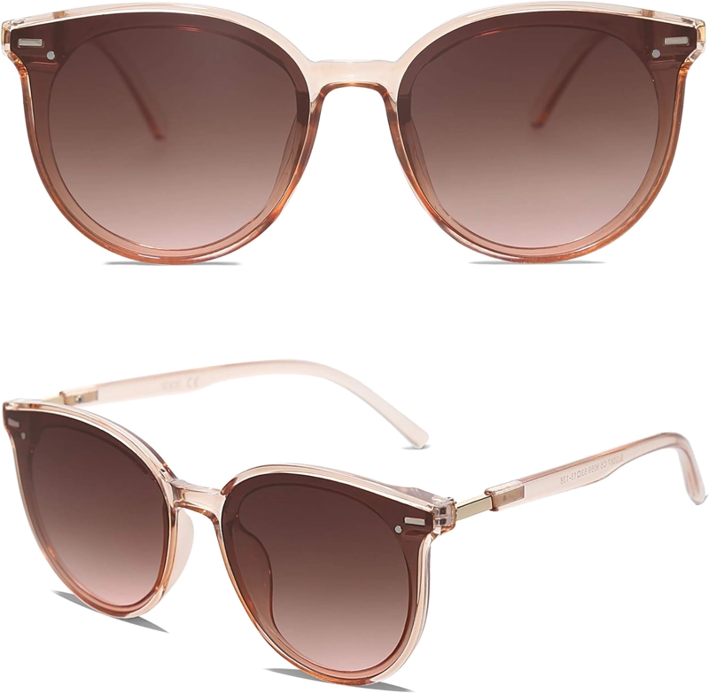 SOJOS SJ2067 - LENTES DE SOL REDONDOS Y CLÁSICOS PARA MUJERES Y HOMBRES, DISEÑO RETRO VINTAGE, MARCO DE PLÁSTICO GRANDE - 3