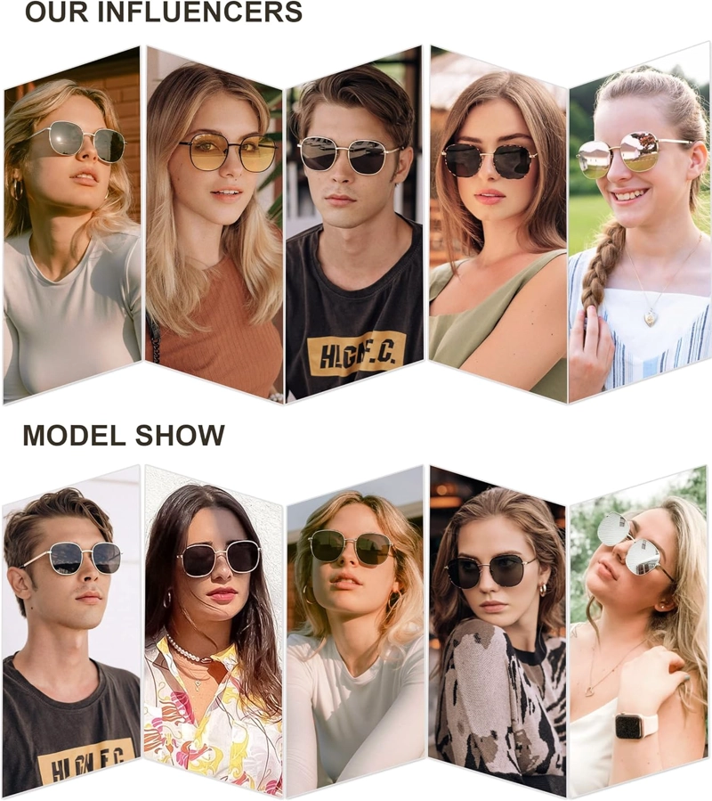 SOJOS - LENTES DE SOL CLÁSICOS CUADRADOS PARA MUJER Y HOMBRE CON BISAGRA DE RESORTE SJ1137 - 4