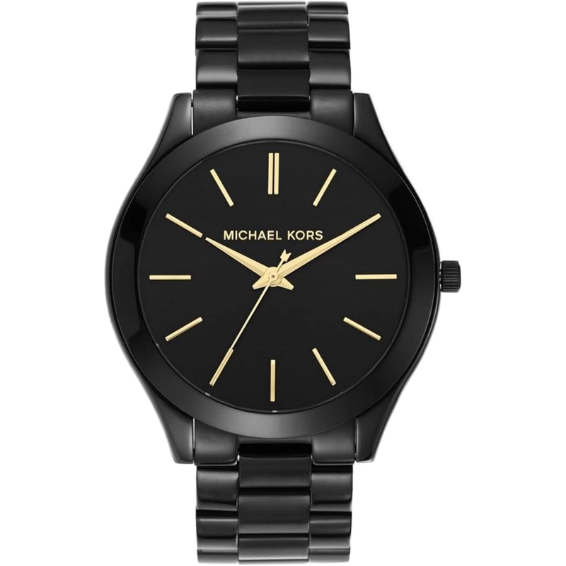 MICHAEL KORS SLIM RUNWAY RELOJ DE PULSERA DE ACERO INOXIDABLE | NEGRO - 1