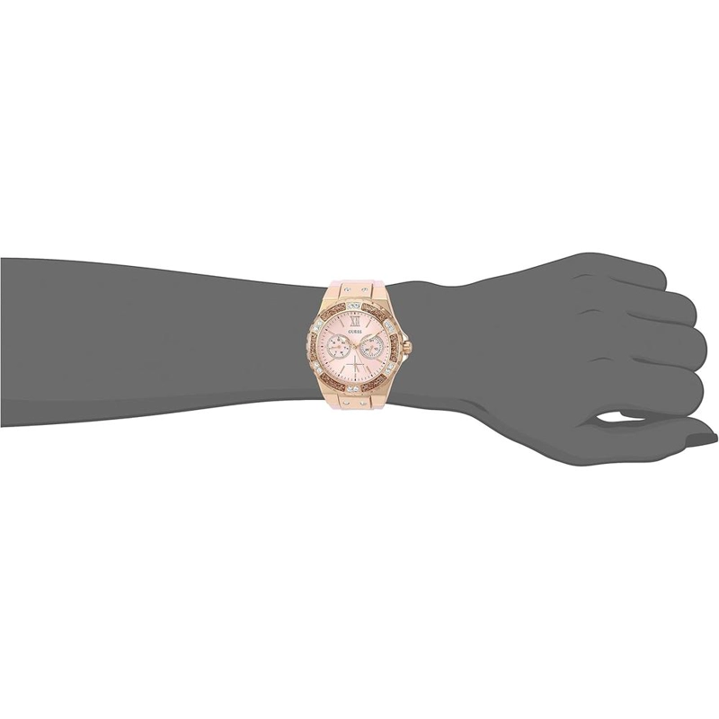 GUESS RELOJ DE SILICONA RESISTENTE A LAS MANCHAS DE ACERO INOXIDABLE PARA MUJER | ORO ROSA - ROSADO - 4