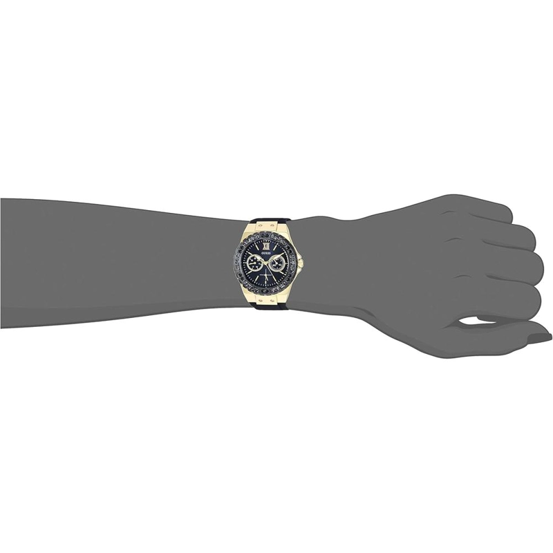 GUESS RELOJ DE SILICONA RESISTENTE A LAS MANCHAS DE ACERO INOXIDABLE PARA MUJER | ORO - NEGRO - 4