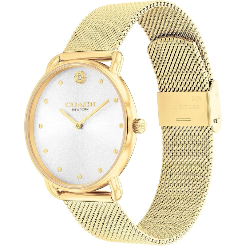 COACH RELOJ DISEÑO ELEGANTE ELLIOT DE CALIDAD PREMIUM CON DETALLE ICONICO RESISTENTE AL AGUA 36MM | ORO - 2