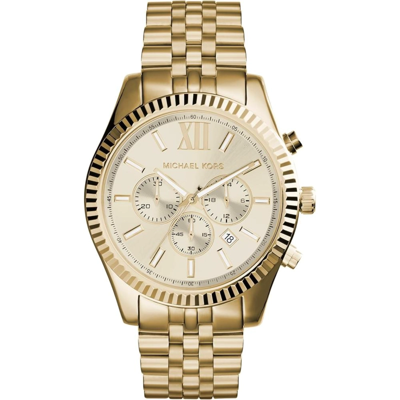 MICHAEL KORS RELOJ CRONÓGRAFO LEXINGTON DE ACERO INOXIDABLE | ORO - 1