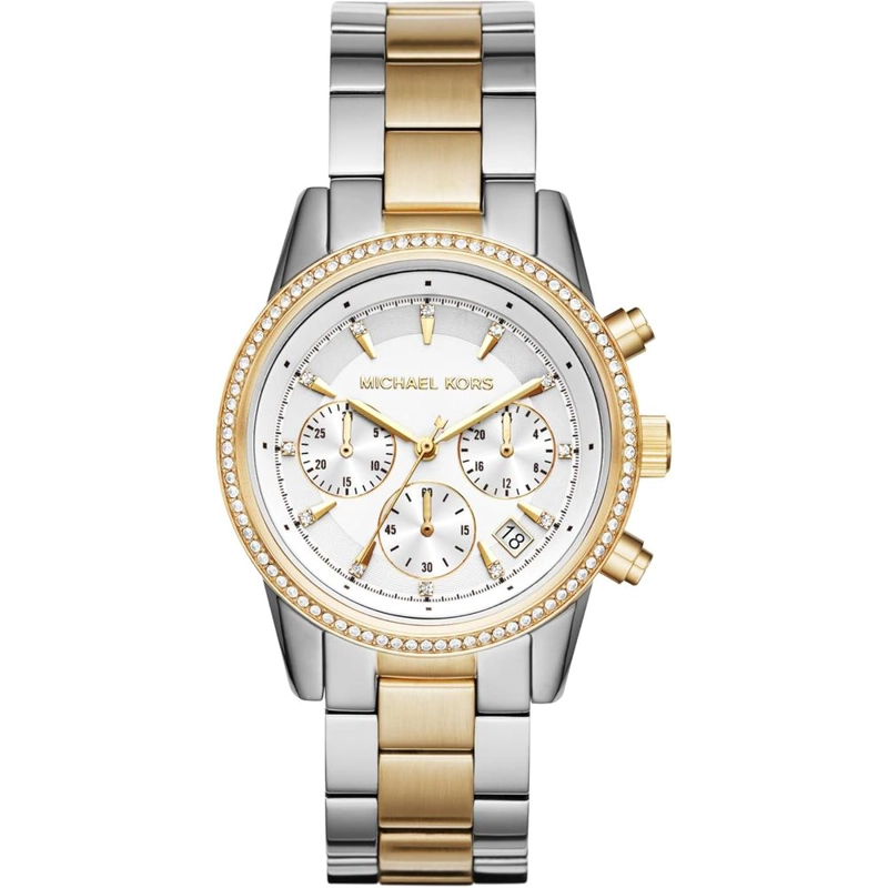 MICHAEL KORS RELOJ RITZ DE ACERO INOXIDABLE CON CRISTAL TOPRING | SILVER - GOLD - 1