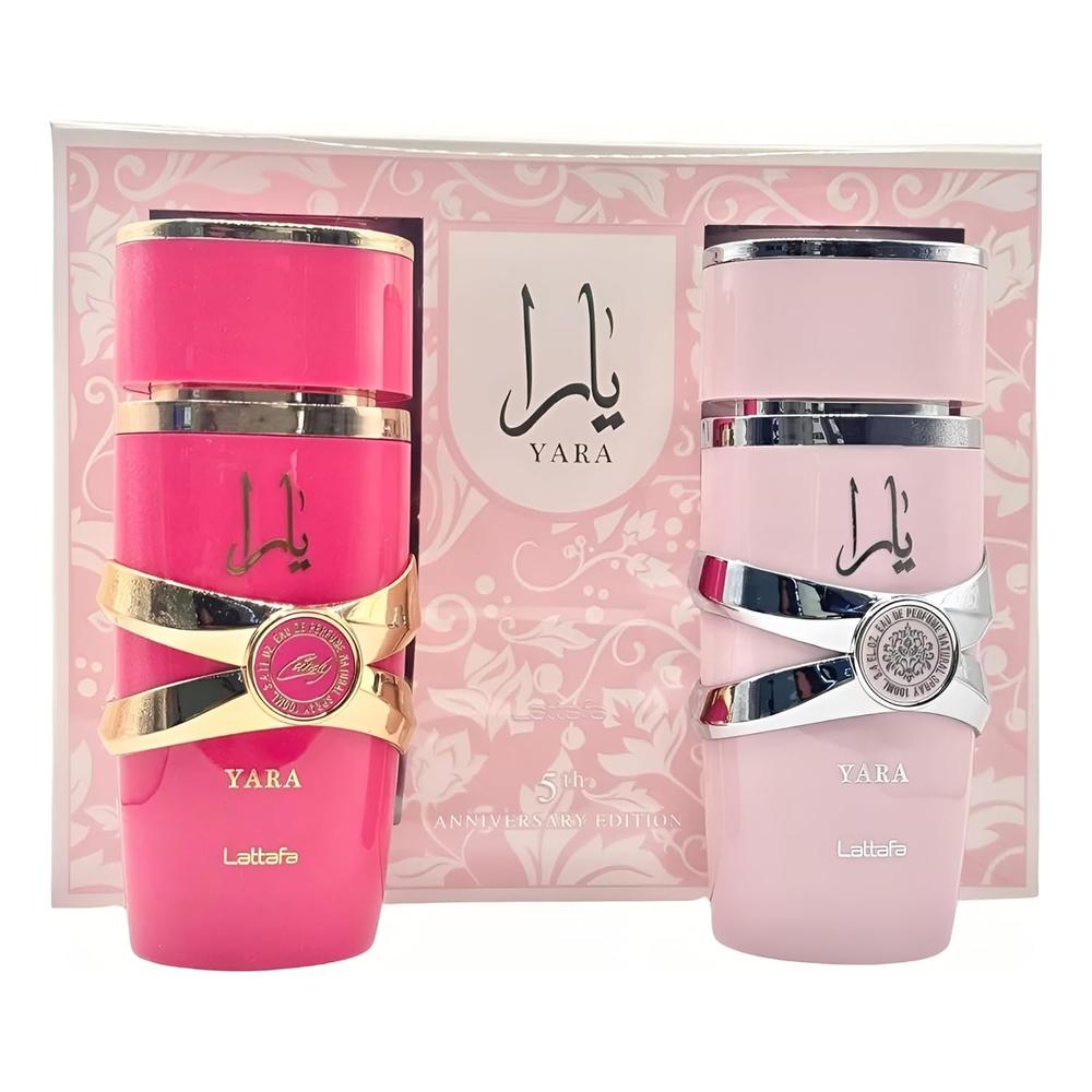 SET DE PERFUME LATTAFA YARA 2 PZS EDP MUJER (YARA + YARA CANDY) 3.4 OZ / 100 ML C/U - 2