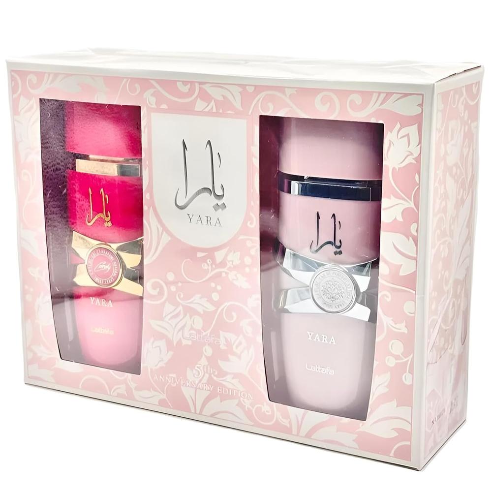 SET DE PERFUME LATTAFA YARA 2 PZS EDP MUJER (YARA + YARA CANDY) 3.4 OZ / 100 ML C/U - 4