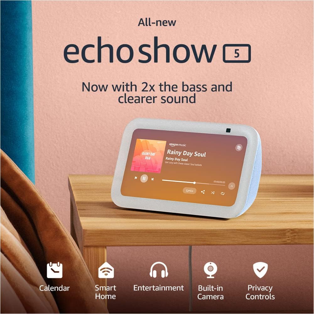 PARLANTE INTELIGENTE AMAZON ECHO SHOW KIDS 5 3RA GENERACIÓN | AZUL CIELO - 1