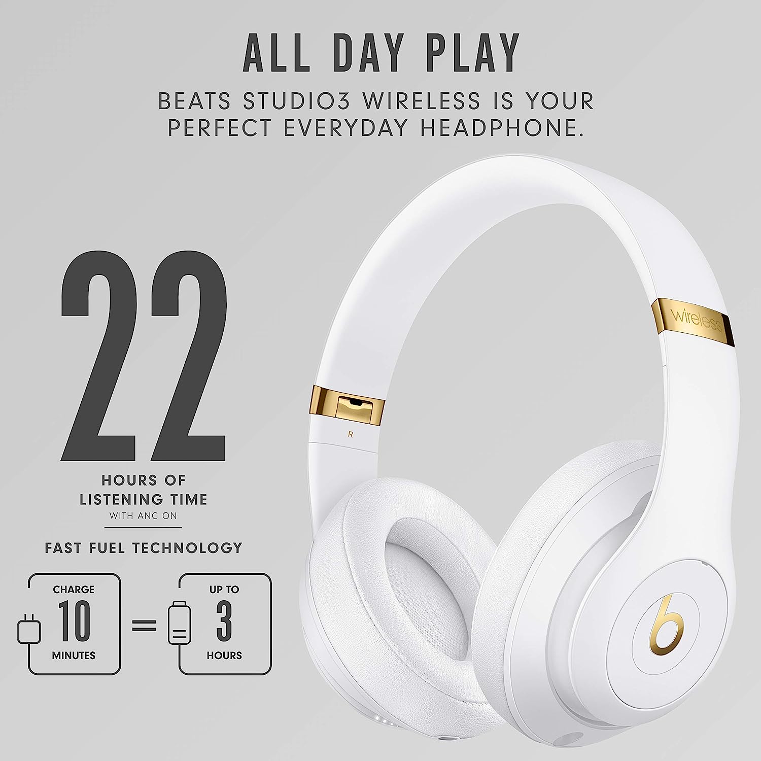 AUDÍFONOS INALÁMBRICOS BEATS STUDIO3 CON CANCELACIÓN DE RUIDO | BLANCO - 4