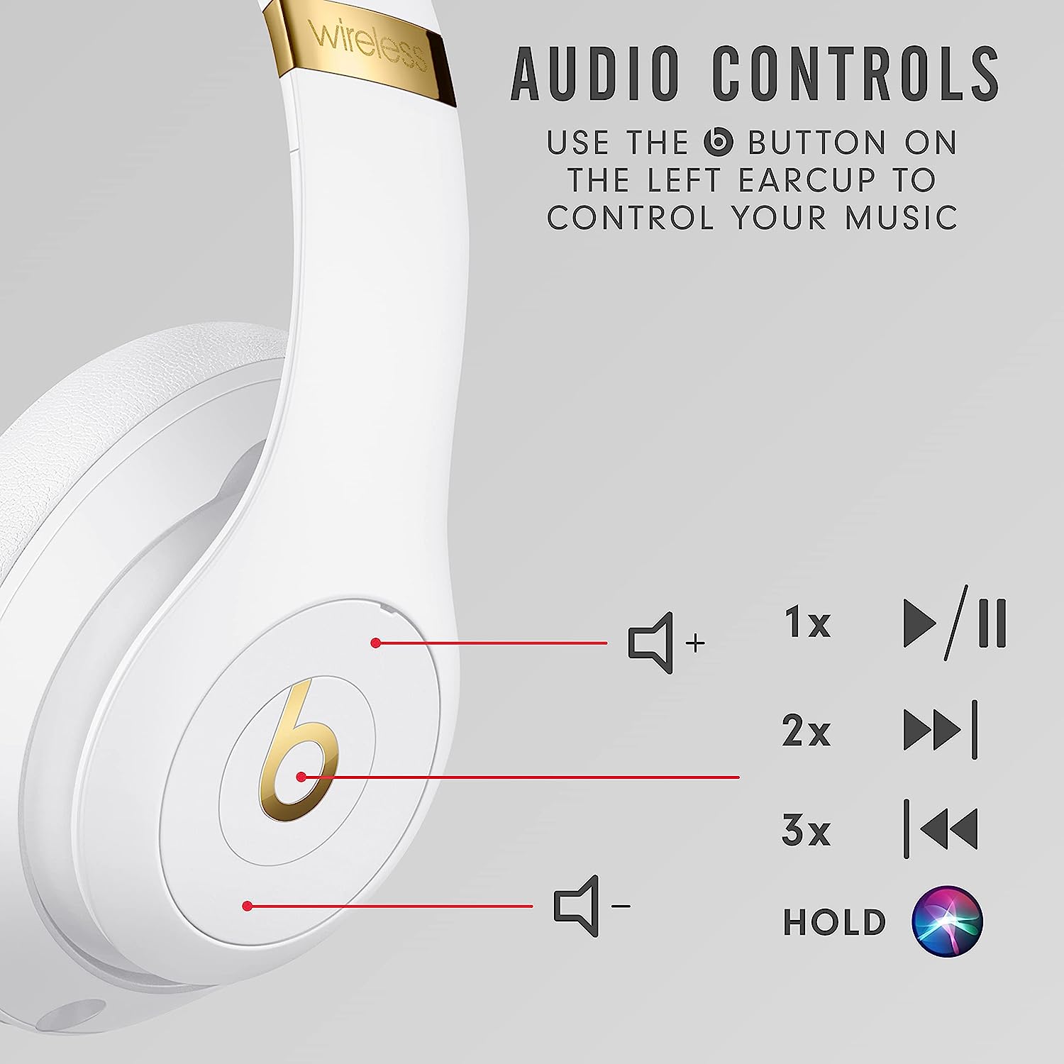 AUDÍFONOS INALÁMBRICOS BEATS STUDIO3 CON CANCELACIÓN DE RUIDO | BLANCO - 6