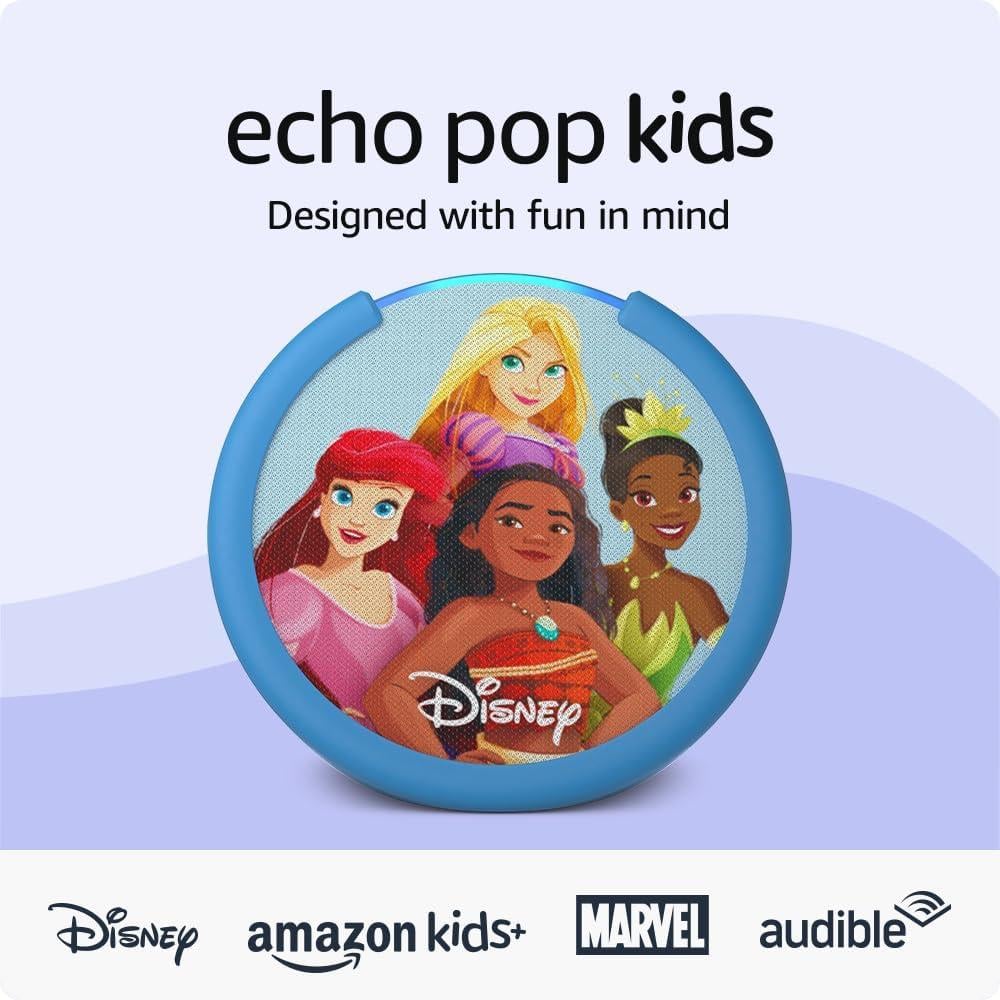 PARLANTE INTELIGENTE AMAZON ECHO POP KIDS CONTROL DE VOZ ALEXA | PRINCESAS DISNEY - 1
