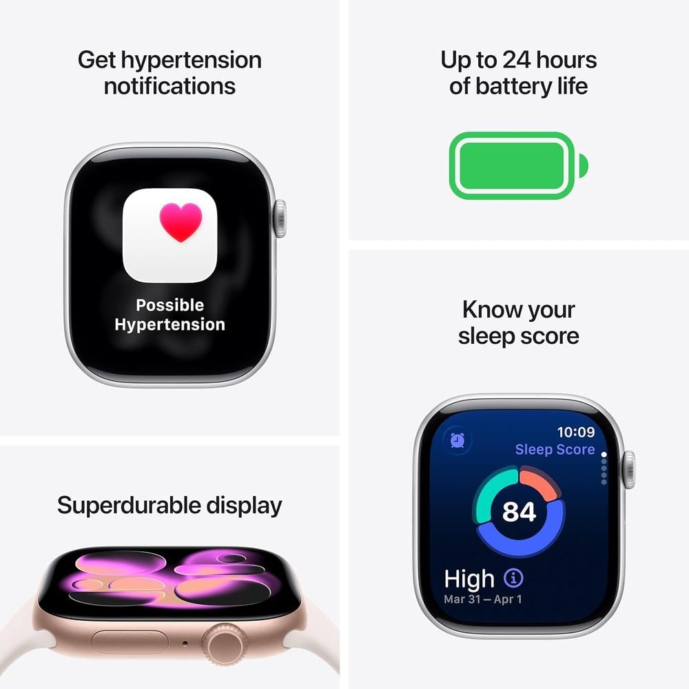 APPLE WATCH SERIES 11 (GPS 46MM) | ROSE GOLD ALUMINIO + SPORT BAND LIGHT BLUSH M-L - 2