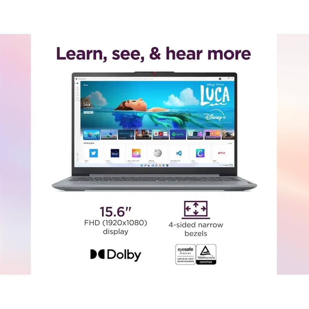 LAPTOP LENOVO 15.6' IDEAPAD SLIM 3I FHD CORE I3 8GB RAM 128GB | GRIS - 2