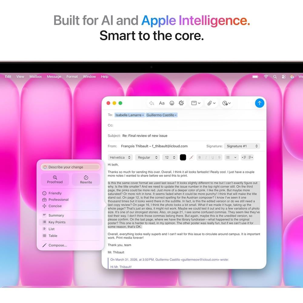 MACBOOK NEO 13' (2026) CHIP A18 PRO 8GB RAM 512GB SSD | BLUSH - TECLADO INGLÉS - 5