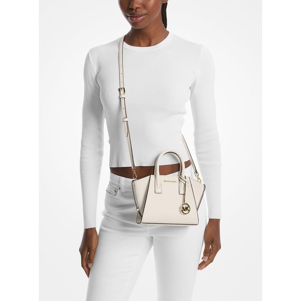 MICHAEL KORS BOLSO BANDOLERA EXTRA PEQUEÑO AVRIL DE PIEL Y ANTE | LT CREAM - 3