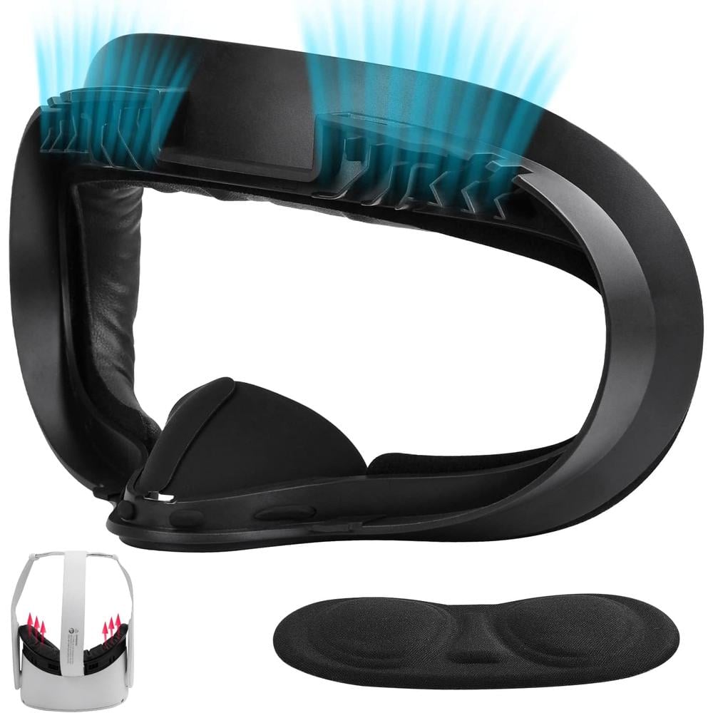 META QUEST 2 INTERFAZ FACIAL VR TECHKEN | NEGRO - 1