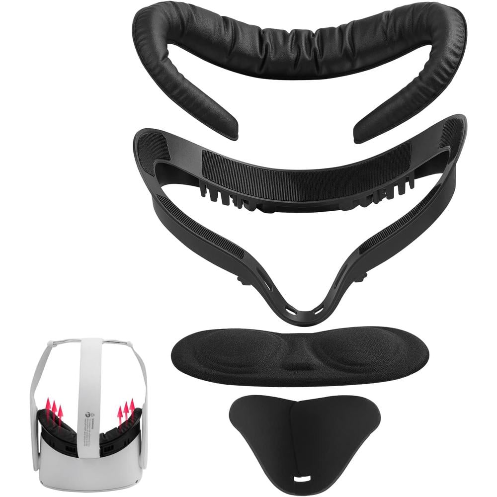 META QUEST 2 INTERFAZ FACIAL VR TECHKEN | NEGRO - 2